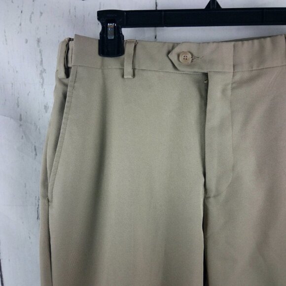 Jos A Bank Leadbetter Golf Tailored Fit Expandable Waist Tan Dress Pants 32x32FF - Picture 3 of 11